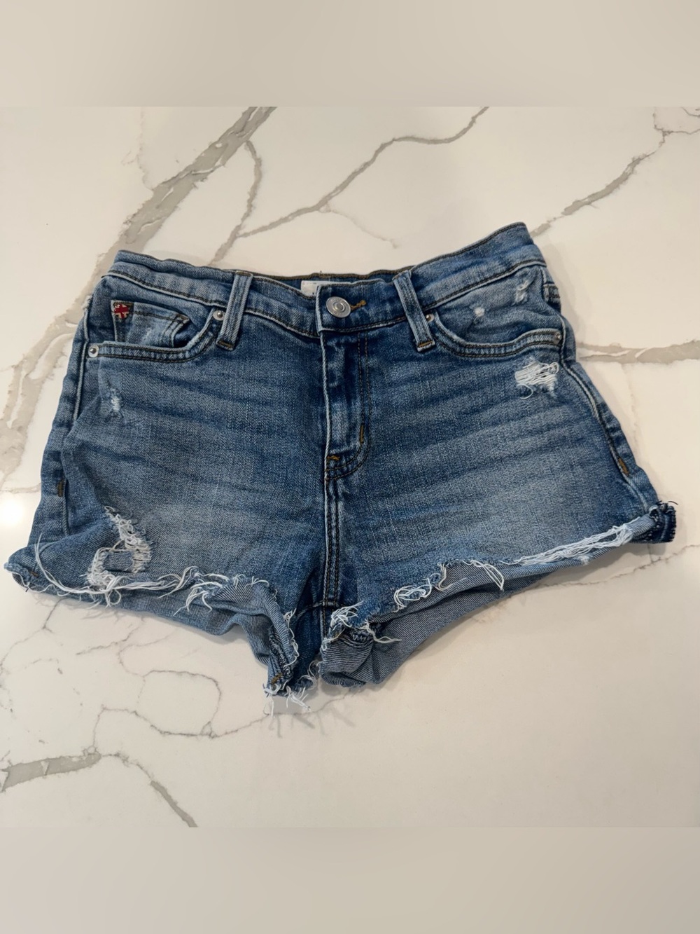 Hudson Gracie Distressed Cut Off Denim Shorts Size 25